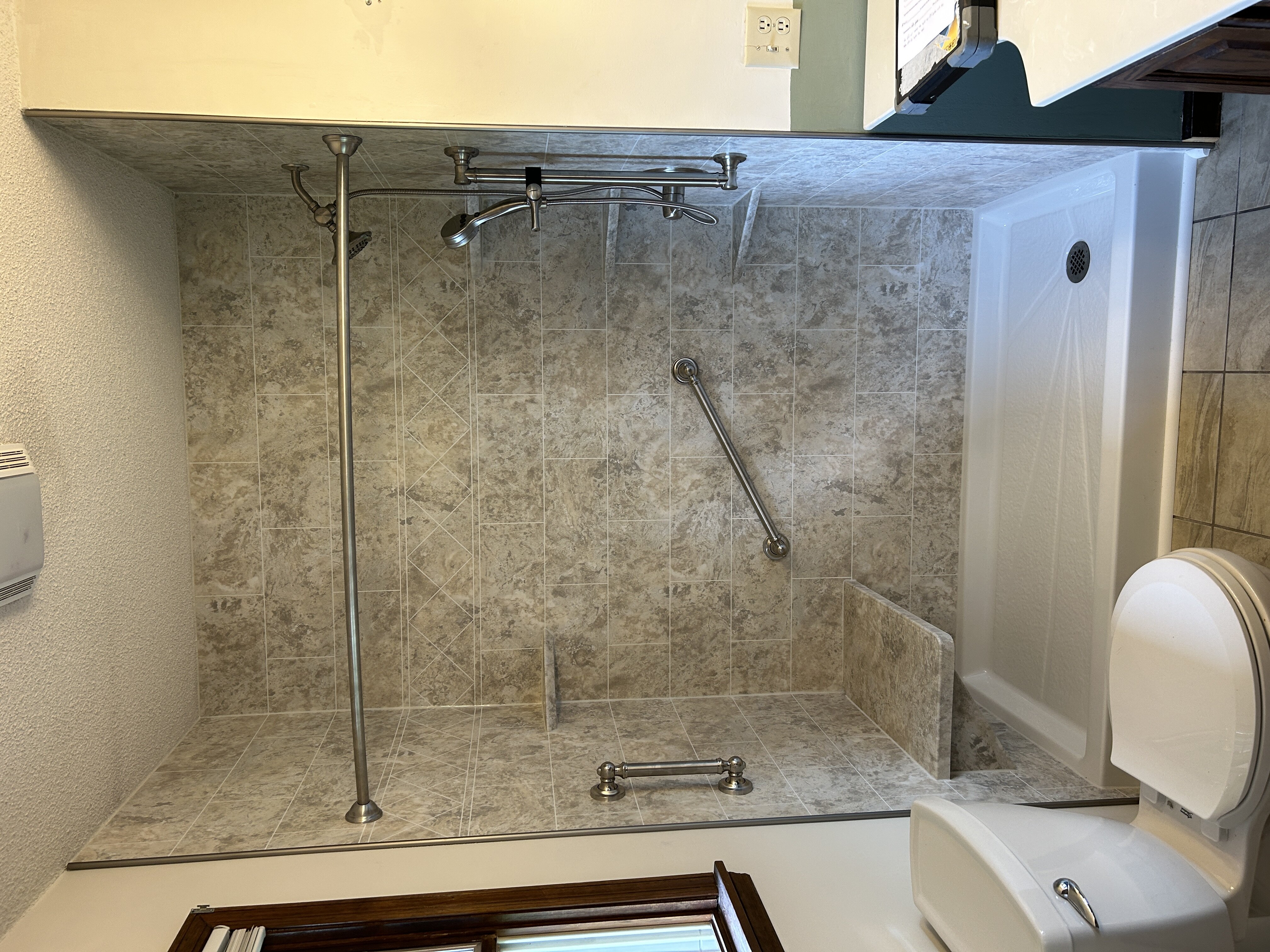 The new luxury walk-in shower installed