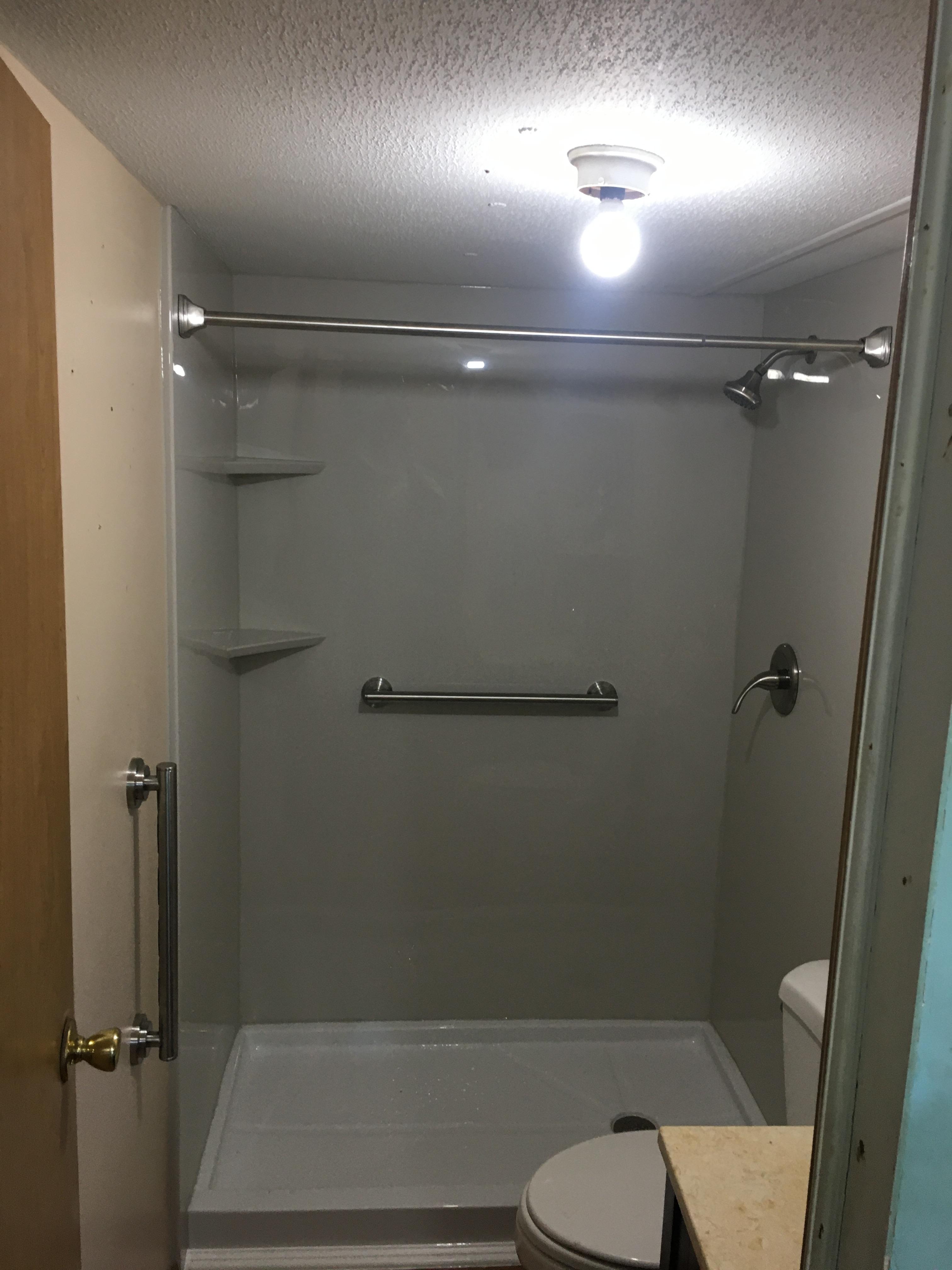 completed luxury shower