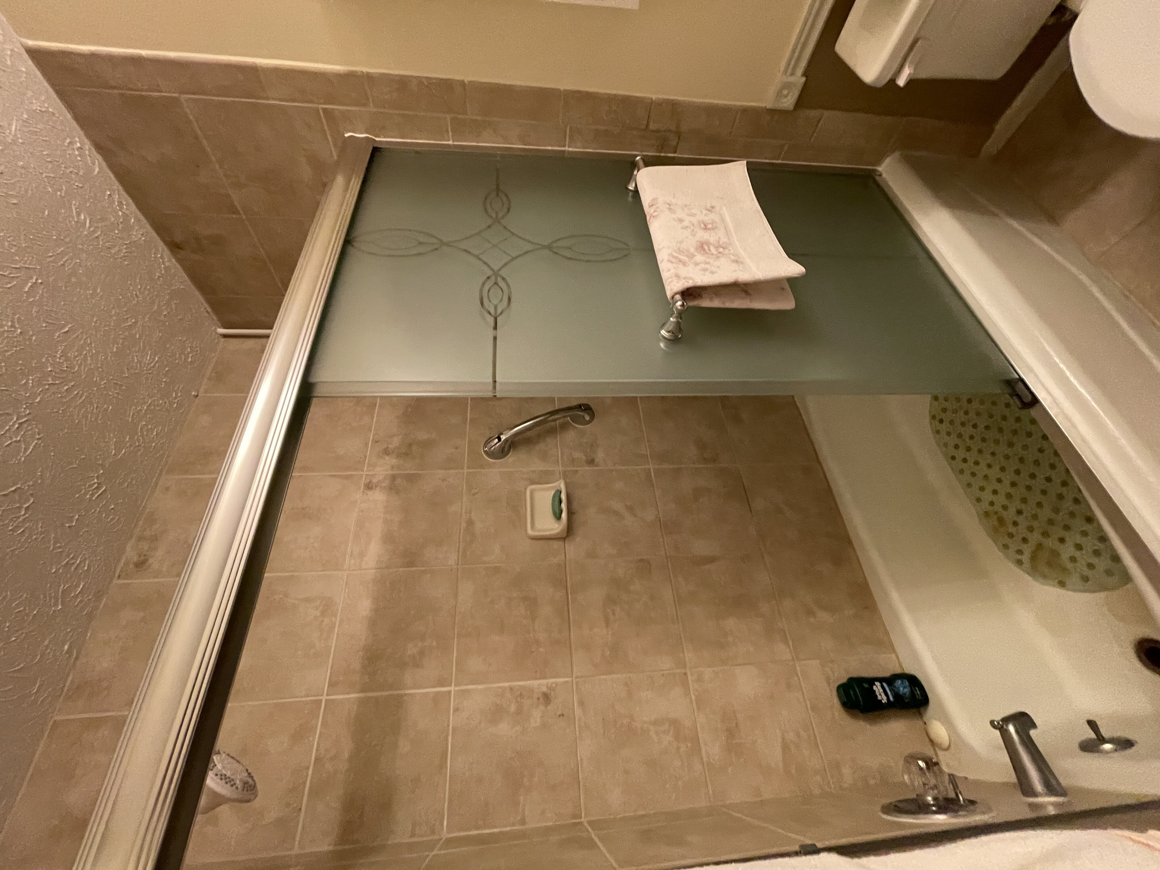 Before, shower/tub combo