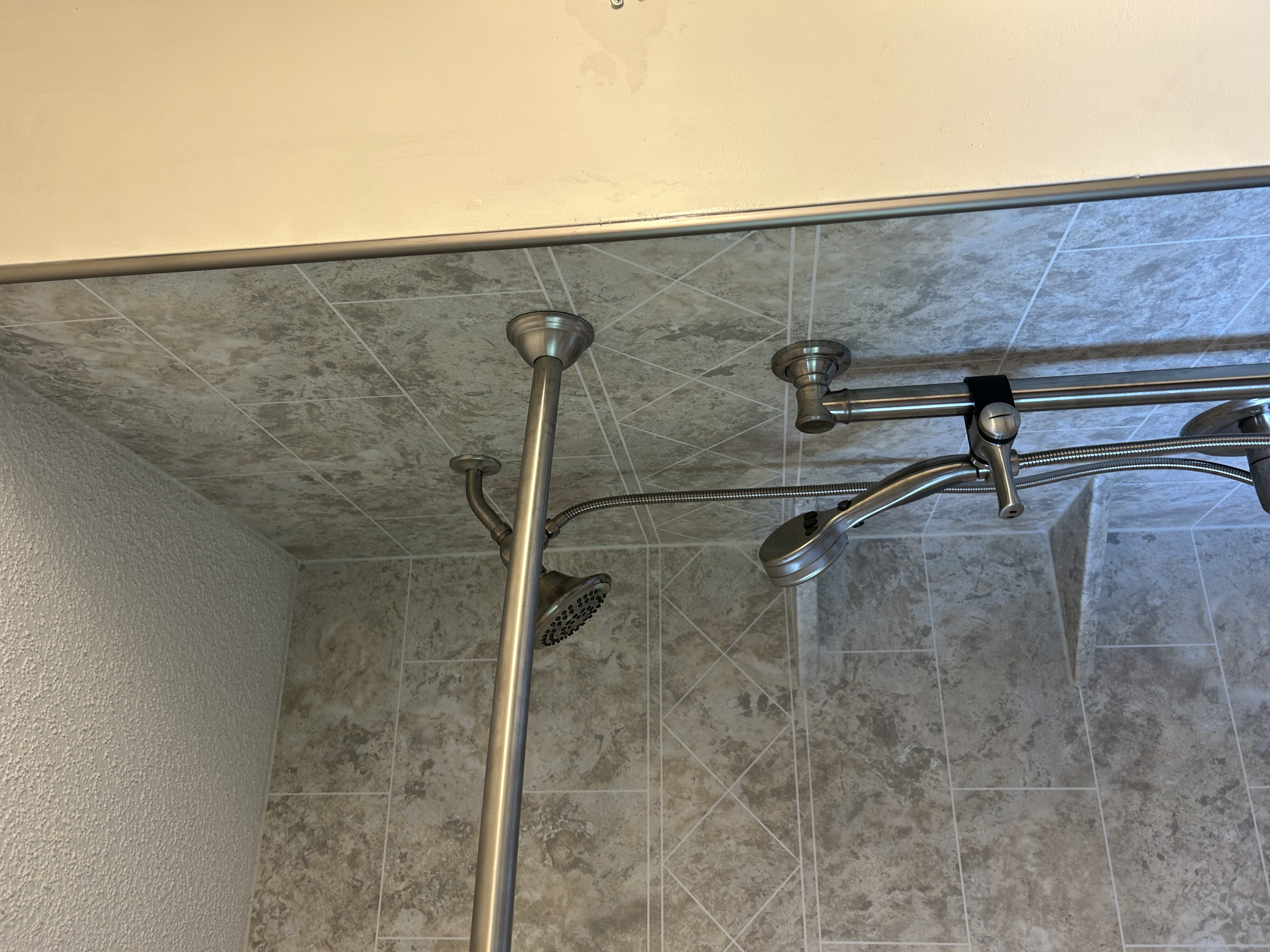 Shower head and curtain rod