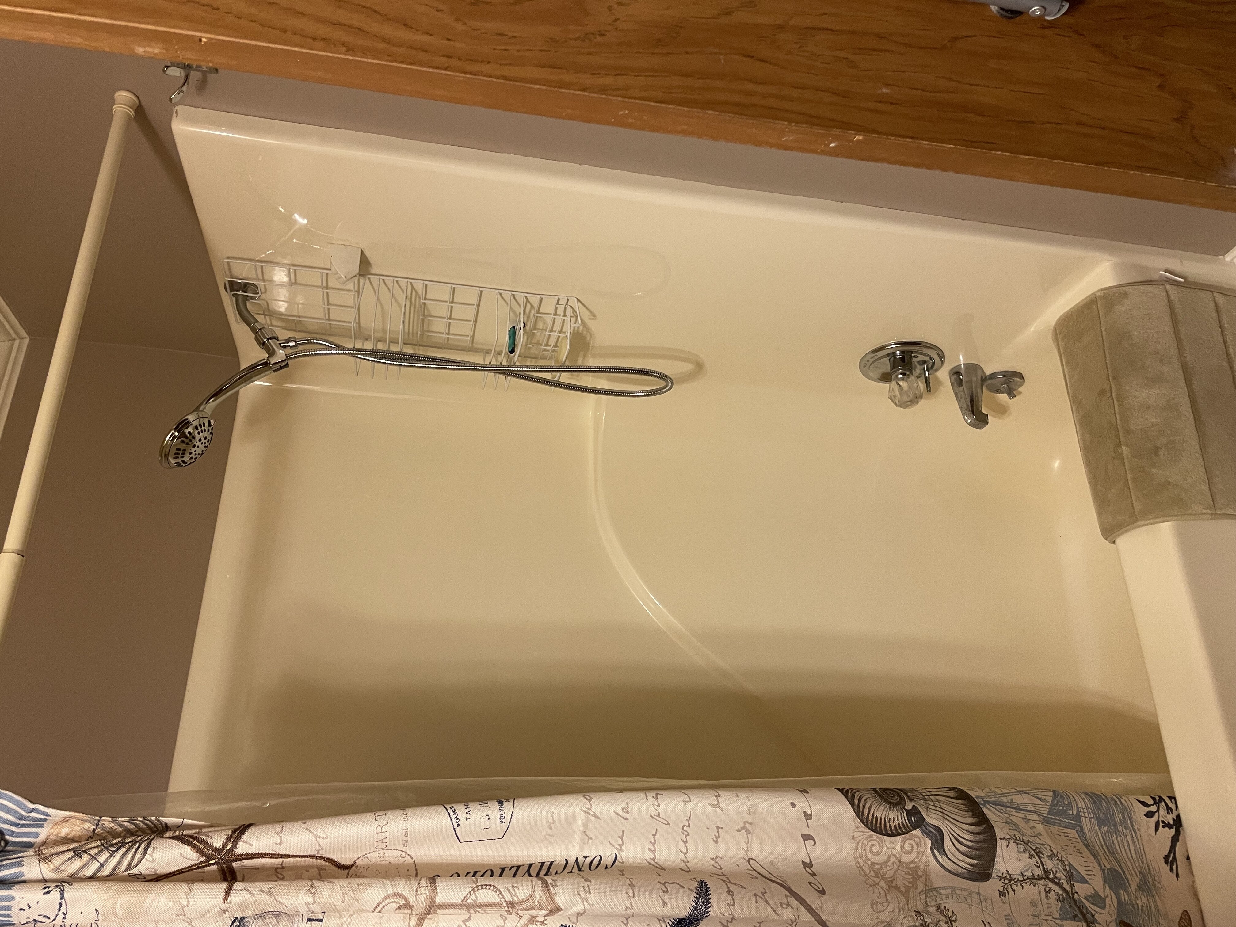 Before, shower/tub