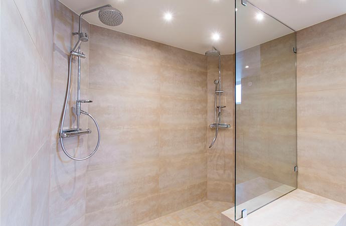 modern shower tiles