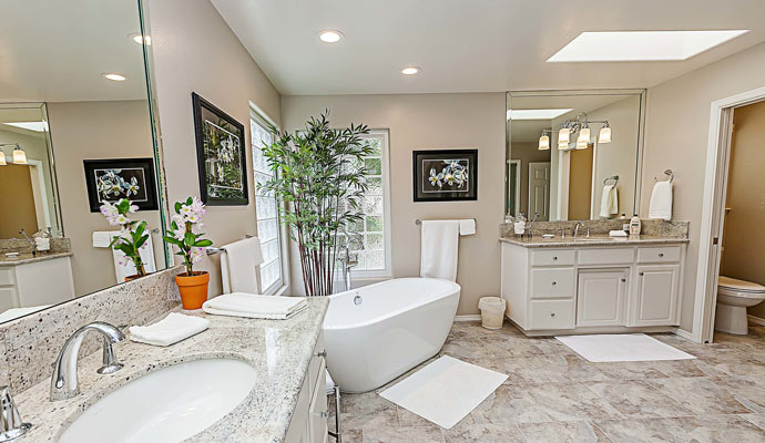 Traditional bathroom remodeling featuring classic design and timeless elements.